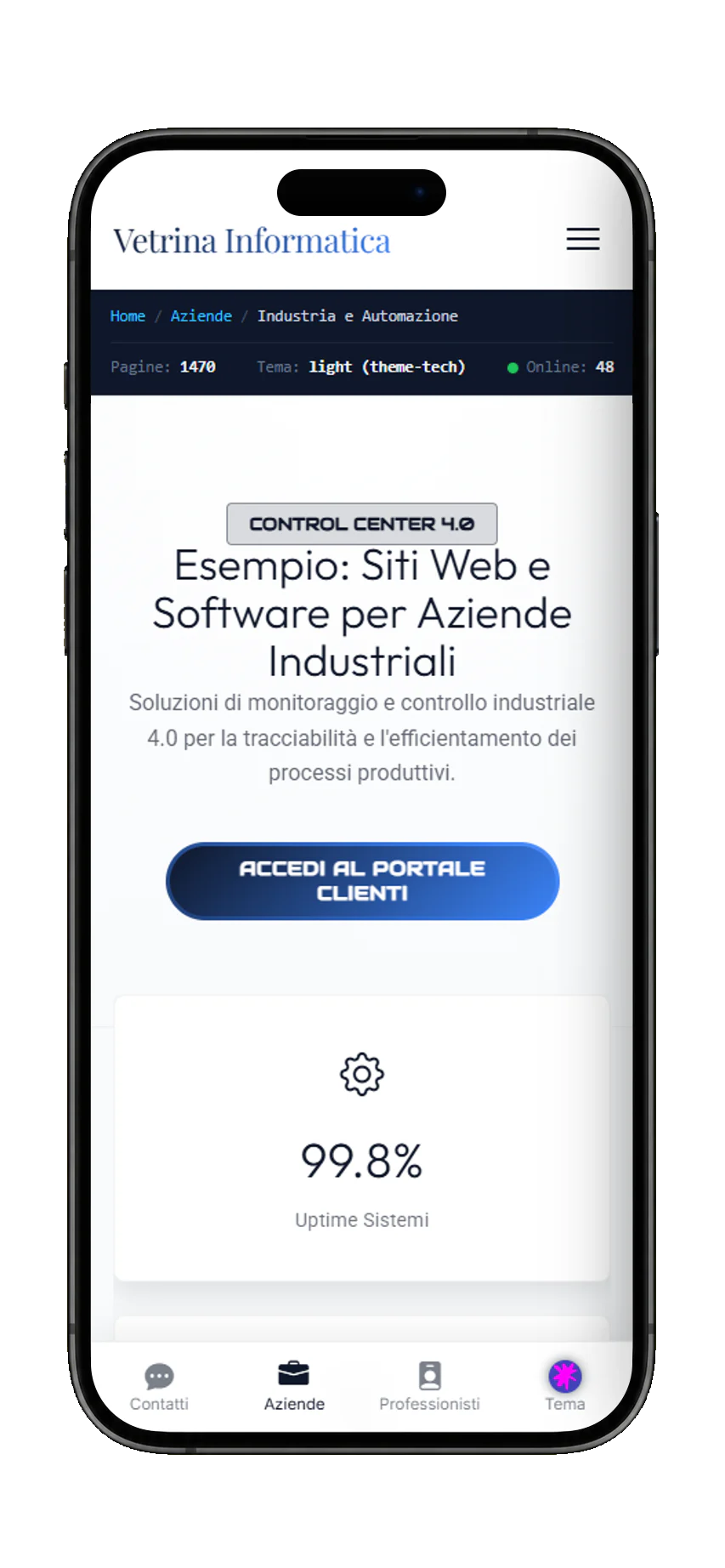 Mobile example: Automation & Manufacturing