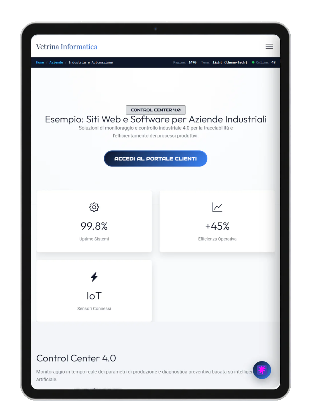 Tablet example: Automation & Manufacturing