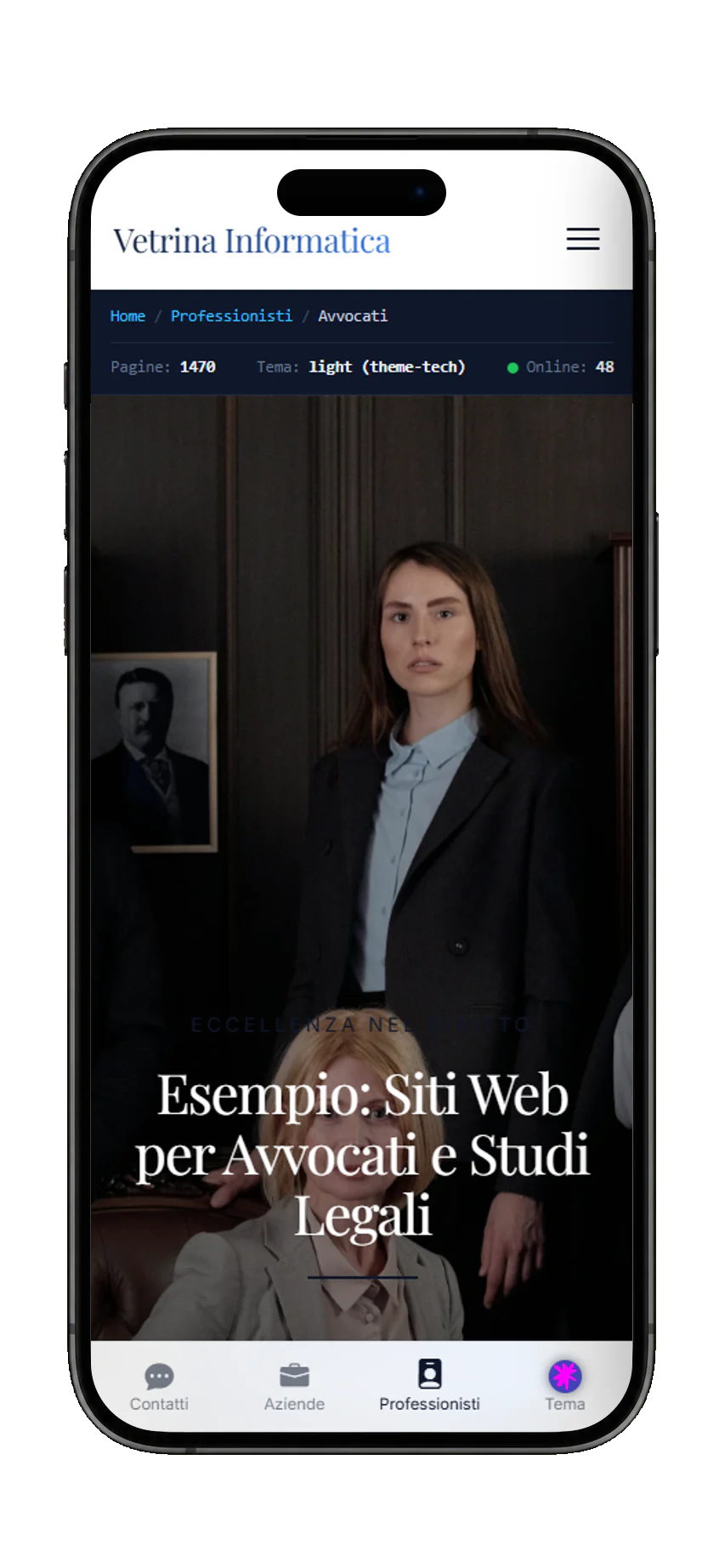 Mobile example: Lawyers and Law Firms