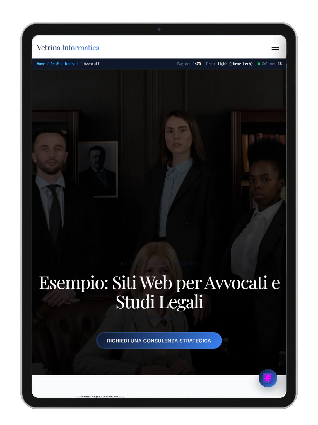 Tablet example: Lawyers and Law Firms