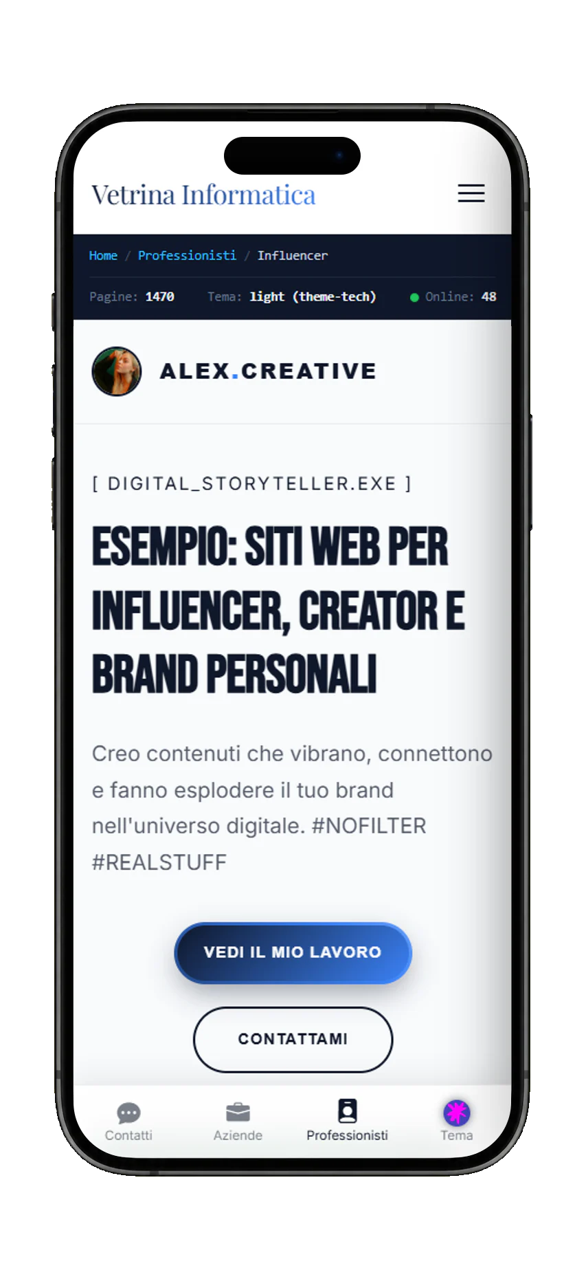 Mobile example: Influencers and Content Creators