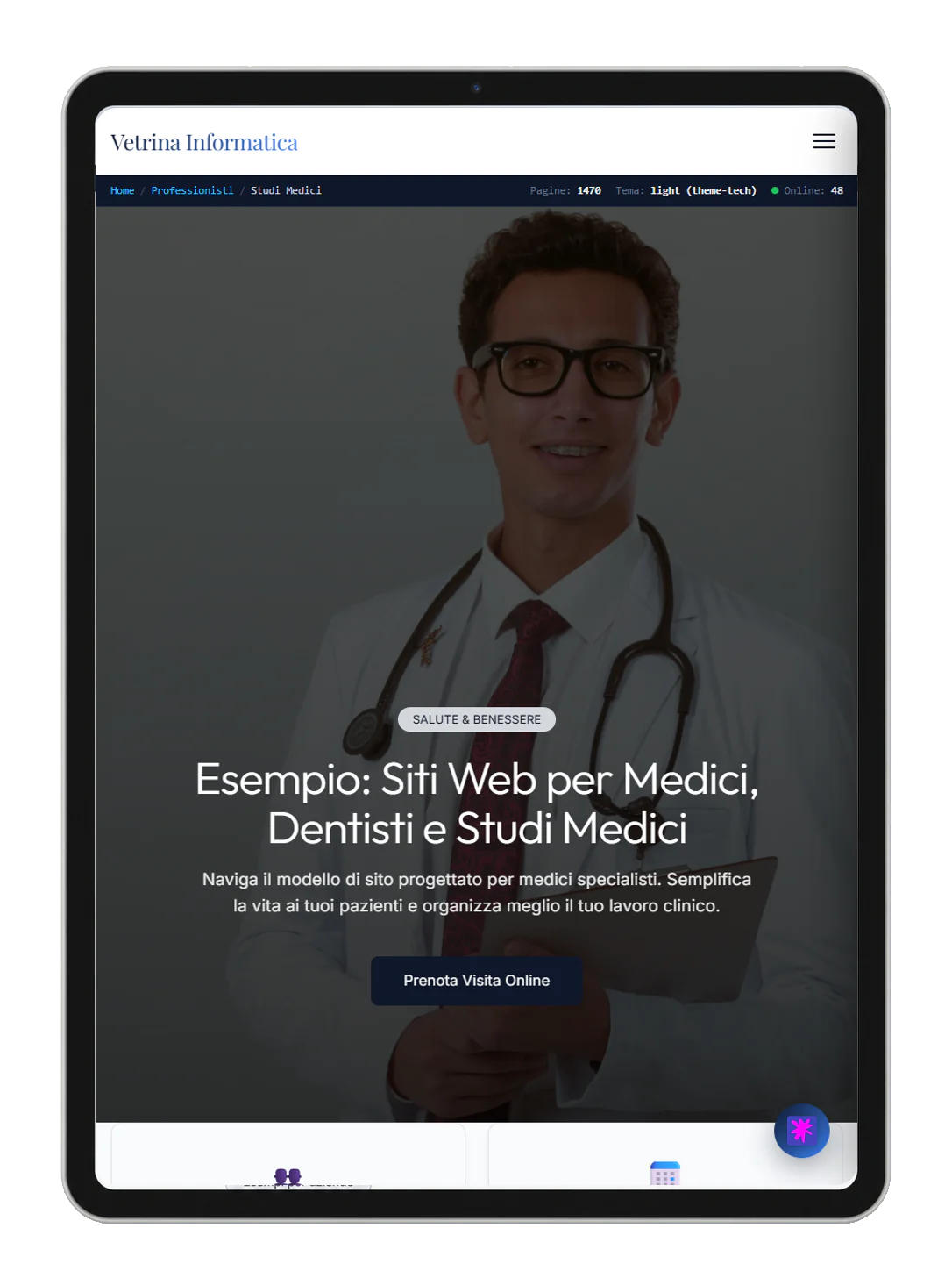 Tablet example: Management Software